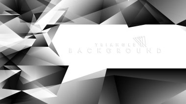 Soyut Degrade siyah Beyaz Geometrik Arka Plan. Vektör İllüstrasyonu