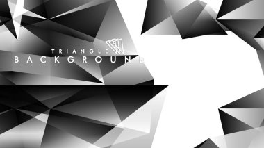 Soyut Degrade siyah Beyaz Geometrik Arka Plan. Vektör İllüstrasyonu