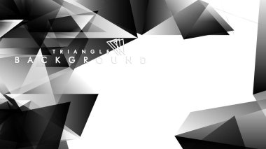 Soyut Degrade siyah Beyaz Geometrik Arka Plan. Vektör İllüstrasyonu