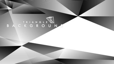 Soyut Degrade siyah Beyaz Geometrik Arka Plan. Vektör İllüstrasyonu