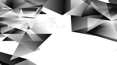 Soyut Degrade siyah Beyaz Geometrik Arka Plan. Vektör İllüstrasyonu