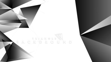 Soyut Degrade siyah Beyaz Geometrik Arka Plan. Vektör İllüstrasyonu