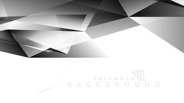 Soyut Degrade siyah Beyaz Geometrik Arka Plan. Vektör İllüstrasyonu