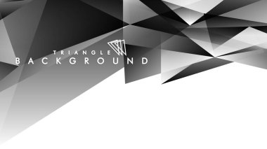 Soyut Degrade siyah Beyaz Geometrik Arka Plan. Vektör İllüstrasyonu