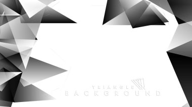 Soyut Degrade siyah Beyaz Geometrik Arka Plan. Vektör İllüstrasyonu