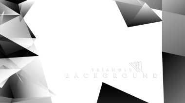 Soyut Degrade siyah Beyaz Geometrik Arka Plan. Vektör İllüstrasyonu