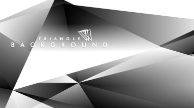 Soyut Degrade siyah Beyaz Geometrik Arka Plan. Vektör İllüstrasyonu