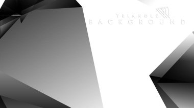 Soyut Degrade siyah Beyaz Geometrik Arka Plan. Vektör İllüstrasyonu