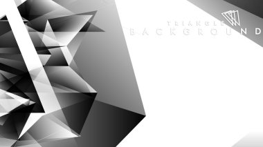 Soyut Degrade siyah Beyaz Geometrik Arka Plan. Vektör İllüstrasyonu