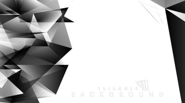 Soyut Degrade siyah Beyaz Geometrik Arka Plan. Vektör İllüstrasyonu