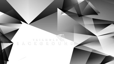 Soyut Degrade siyah Beyaz Geometrik Arka Plan. Vektör İllüstrasyonu