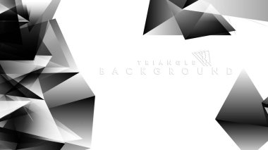 Soyut Degrade siyah Beyaz Geometrik Arka Plan. Vektör İllüstrasyonu