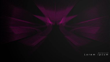 Dalgalı fütüristik pembe çizgilerin soyut arka planı.