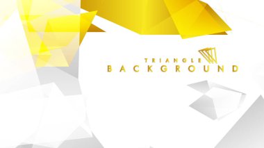 Altın degradeli soyut üçgen desen vektör arka planı, sarı gri