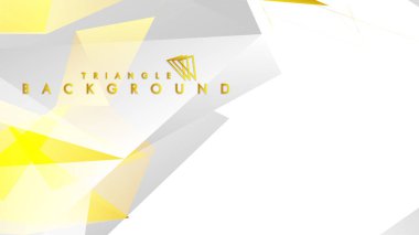 Altın degradeli soyut üçgen desen vektör arka planı, sarı gri