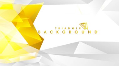 Altın degradeli soyut üçgen desen vektör arka planı, sarı gri