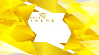 Altın degradeli soyut üçgen desen vektör arka planı, sarı gri