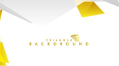 Altın degradeli soyut üçgen desen vektör arka planı, sarı gri