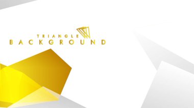 Altın degradeli soyut üçgen desen vektör arka planı, sarı gri