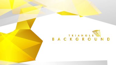 Altın degradeli soyut üçgen desen vektör arka planı, sarı gri