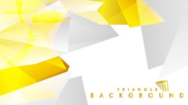 Altın degradeli soyut üçgen desen vektör arka planı, sarı gri