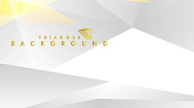 Altın degradeli soyut üçgen desen vektör arka planı, sarı gri