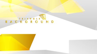 Altın degradeli soyut üçgen desen vektör arka planı, sarı gri