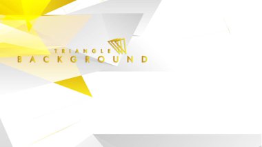 Altın degradeli soyut üçgen desen vektör arka planı, sarı gri