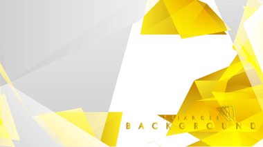 Altın degradeli soyut üçgen desen vektör arka planı, sarı gri