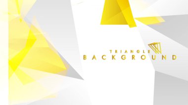 Altın degradeli soyut üçgen desen vektör arka planı, sarı gri