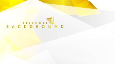 Altın degradeli soyut üçgen desen vektör arka planı, sarı gri