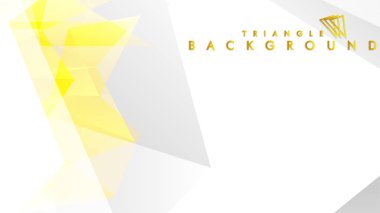 Altın degradeli soyut üçgen desen vektör arka planı, sarı gri