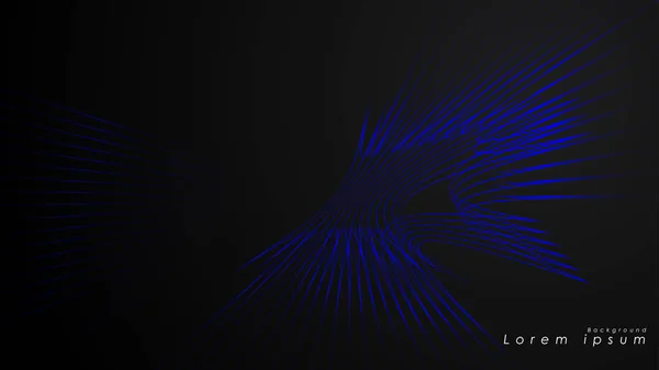 Fondo abstracto de líneas azules futuristas onduladas. La línea azul forma el fondo del vector abstracto — Archivo Imágenes Vectoriales
