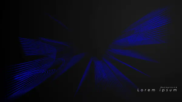 Fondo abstracto de líneas azules futuristas onduladas. La línea azul forma el fondo del vector abstracto — Archivo Imágenes Vectoriales