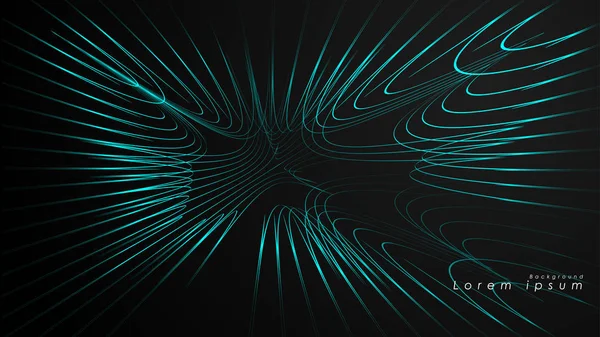 Dalgalı fütüristik mavi çizgilerin soyut arka planı