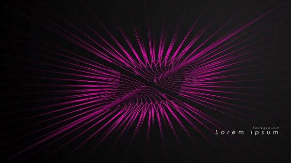 Dalgalı fütüristik pembe çizgilerin soyut arka planı.