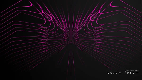 Dalgalı fütüristik pembe çizgilerin soyut arka planı.