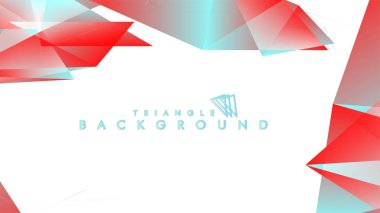 Kırmızı ve mavi degrade renklerle soyut arka plan vektör üçgen deseni.