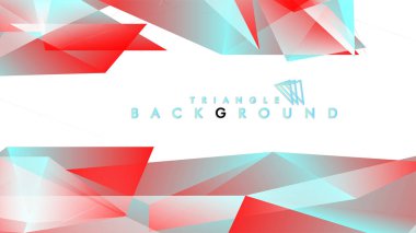 Kırmızı ve mavi degrade renklerle soyut arka plan vektör üçgen deseni.