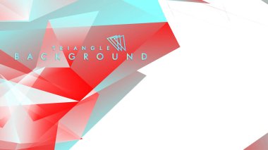 Kırmızı ve mavi degrade renklerle soyut arka plan vektör üçgen deseni.