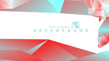 Kırmızı ve mavi degrade renklerle soyut arka plan vektör üçgen deseni.