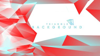 Kırmızı ve mavi degrade renklerle soyut arka plan vektör üçgen deseni.