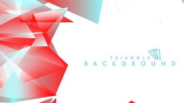 Kırmızı ve mavi degrade renklerle soyut arka plan vektör üçgen deseni.