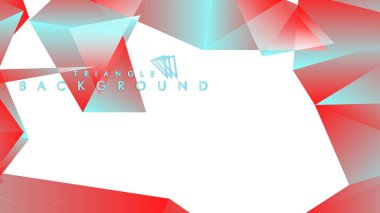 Kırmızı ve mavi degrade renklerle soyut arka plan vektör üçgen deseni.