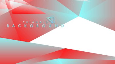 Kırmızı ve mavi degrade renklerle soyut arka plan vektör üçgen deseni.