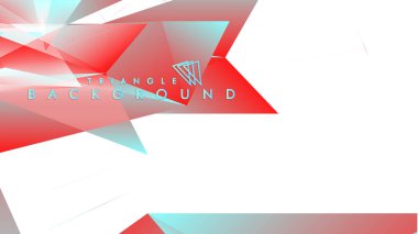 Kırmızı ve mavi degrade renklerle soyut arka plan vektör üçgen deseni.