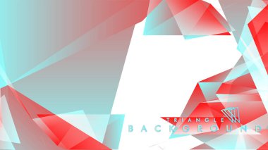 Kırmızı ve mavi degrade renklerle soyut arka plan vektör üçgen deseni.