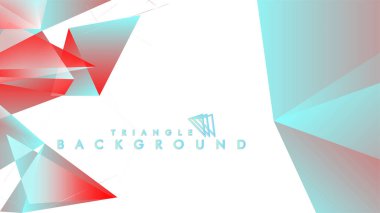 Kırmızı ve mavi degrade renklerle soyut arka plan vektör üçgen deseni.