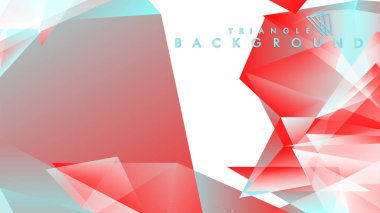 Kırmızı ve mavi degrade renklerle soyut arka plan vektör üçgen deseni.