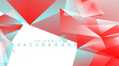 Kırmızı ve mavi degrade renklerle soyut arka plan vektör üçgen deseni.